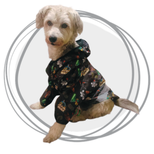 impermeable estampado star wars negro para perros